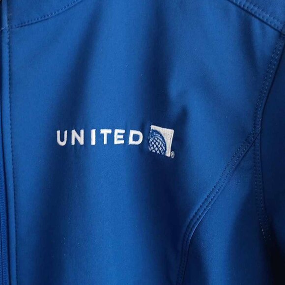 United Airlines Jacket Womens X-Large Zip Long Sleeve Employee Uniform Blue XL - Picture 2 of 8
